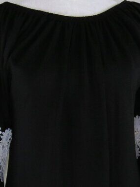 WinWin Women's Black Long-Sleeve Pullover Boho Tunic Size S-M (C2050)